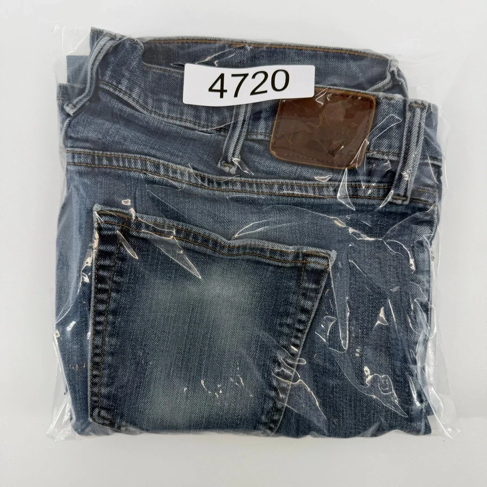 Abercrombie & Fitch Kilby Boot Jeans Mens 38x32 Blue Stretch Medium Wash Denim
